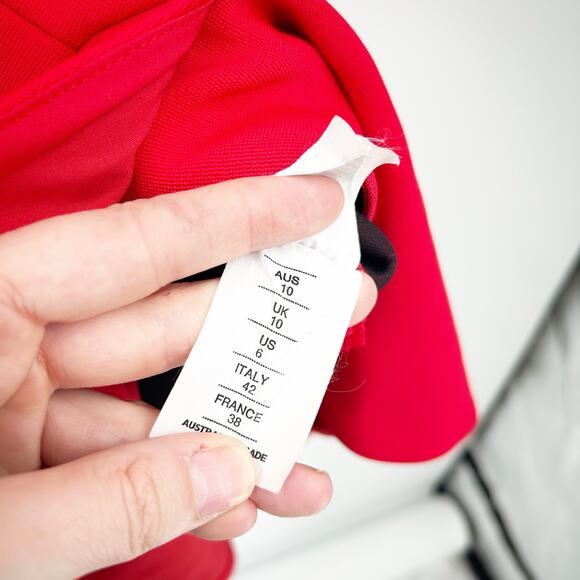 Nicholas Womens Cocktail Party Going Out‎ Flip Hem Bra Bandage Dress Size 6 Red - Picture 8 of 13